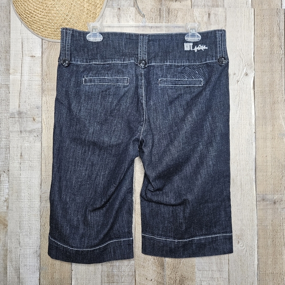 Kut From The Kloth Bermuda Blue Denim Shorts High-rise Size 12 - Picture 4 of 11